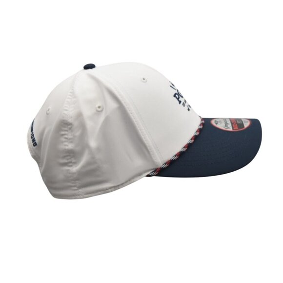 PGA Golf Cap Hat Imperial Mid Crown Snap Back 1916 Logo White Navy 50 Years - Picture 4 of 6
